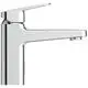 Chromfarbenes Waschbeckenarmatur von Ideal Standard mit einem schmalen Auslauf und einem Hebel zur Steuerung des Wasserflusses, geeignet für moderne Badezimmer.